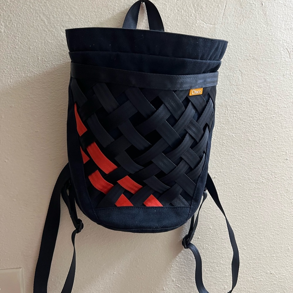 Chaco Woven Dark Blue and Orange Backpack